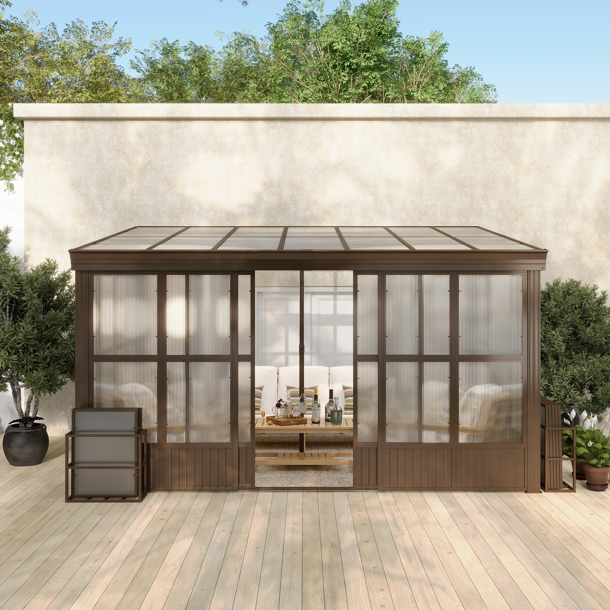 Clihome CL-LGFP1648 Wood-Resin-Gazebos - View #3