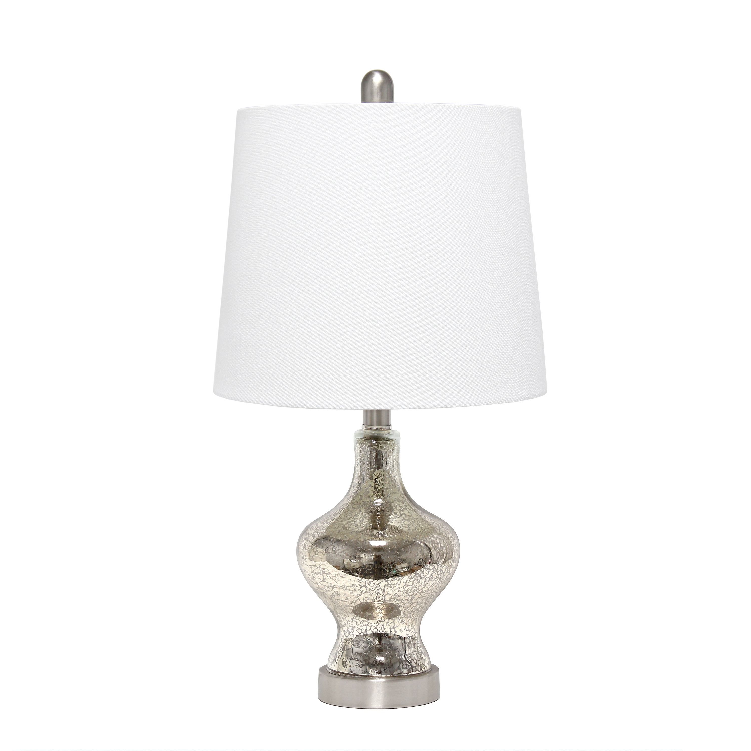 Lalia Home LHT-1005-MR Classix 22.5-in Mercury Gray LED Rotary socket Table Lamp with Fabric Shade
