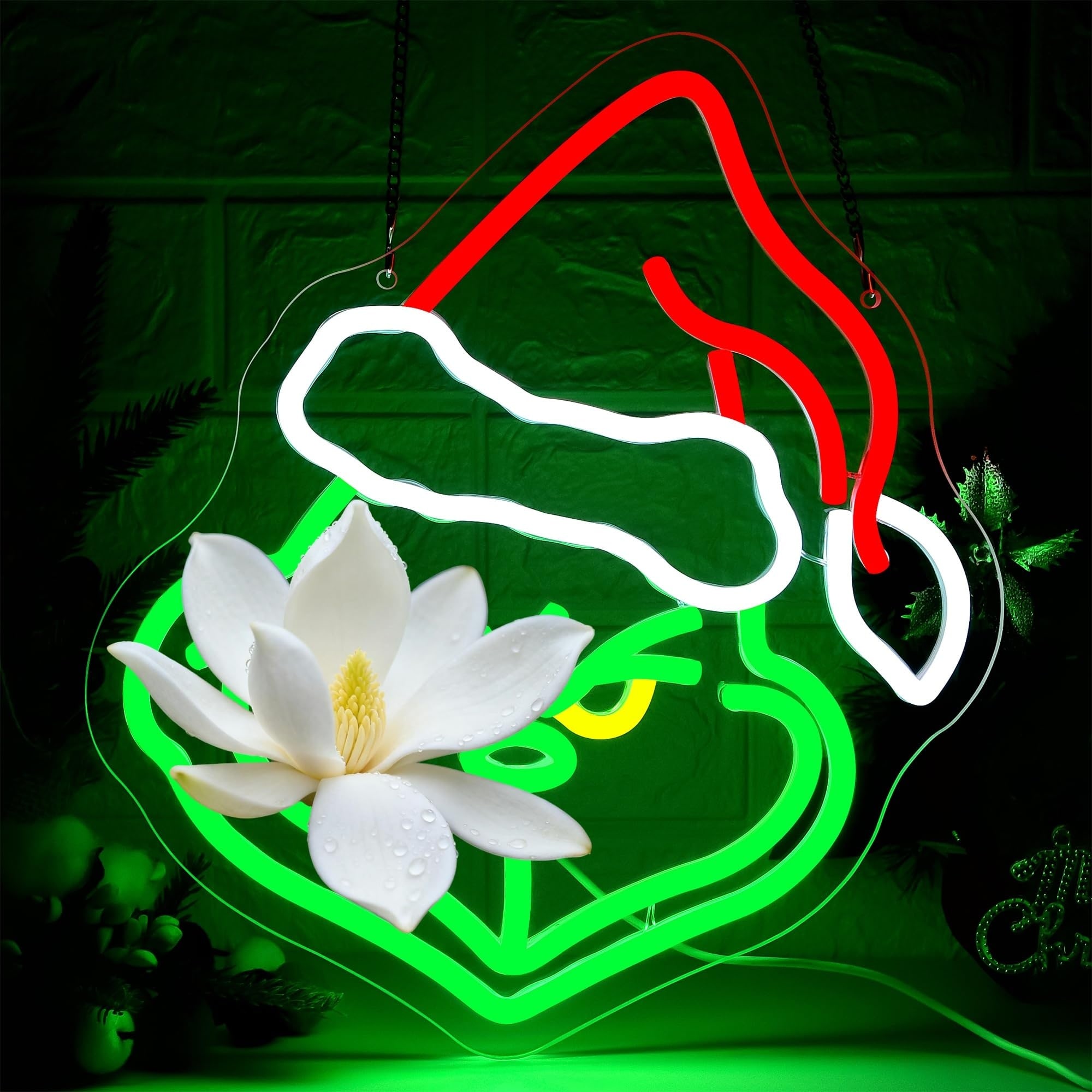 Oyezvary Christmas Neon Sign Dimmable LED Light Up Wall Decor for Living Room Store Man Cave Birthday Gift Easy Install 13 7 x 10 7 Inch
