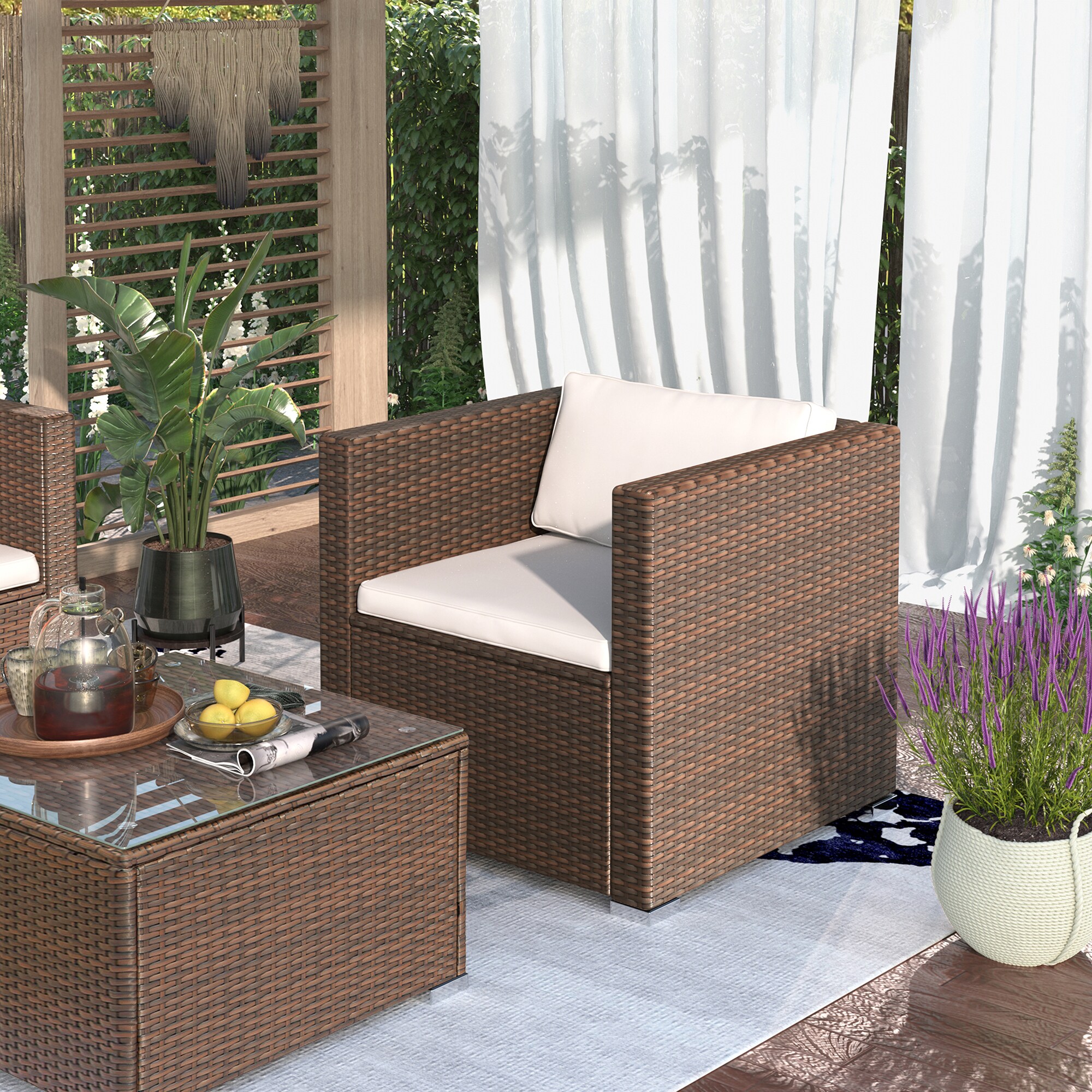 soron rattan effect 2 seater dining set