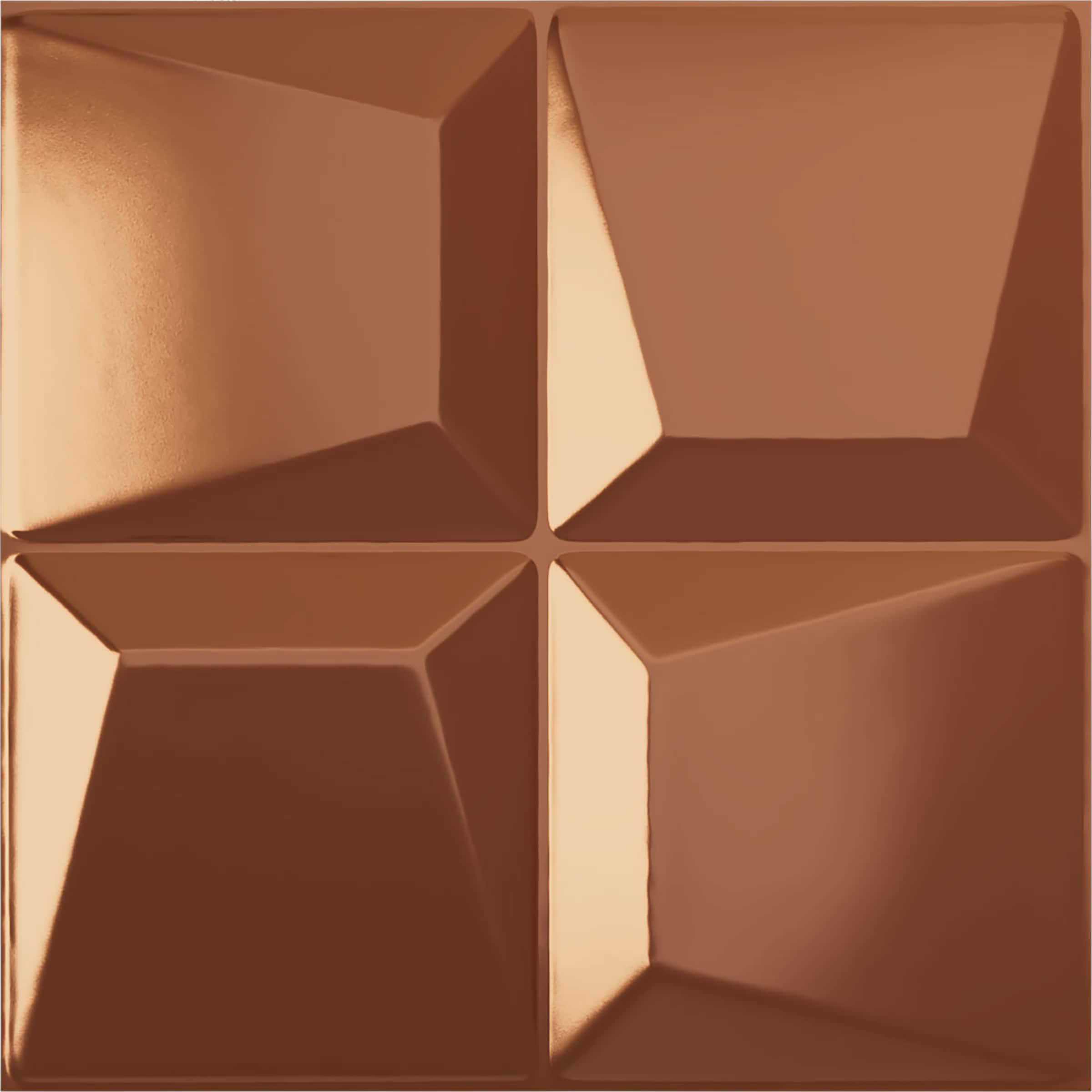 Ekena Millwork WP20X20TEBCO-CASE-12 19-5/8-in x 19-5/8-in Embossed Paintable/Stainable Copper PVC Wall Panel ( 12 -Pack, Covers 32.04 )