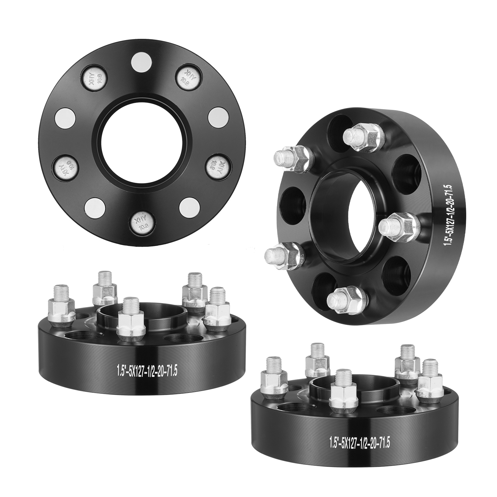 VEVOR LSSFLP15YC5XFA0VYV0 4X 1.5" (38Mm) Wheel Spacer Adapter 5 Lug 5X5.5" Bolt Pattern To 5 Lug 5X5.5" Wheel Spacers For Jeep Wrangler Jk Jku Grand Cherokee Wk Commander Xk Cherokee Xj