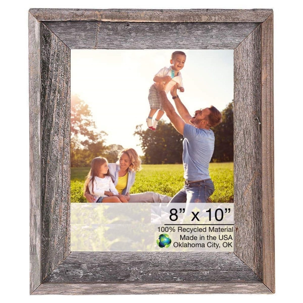 HomeRoots 4000379899 Natural Weathered Gray Wood Picture Frame