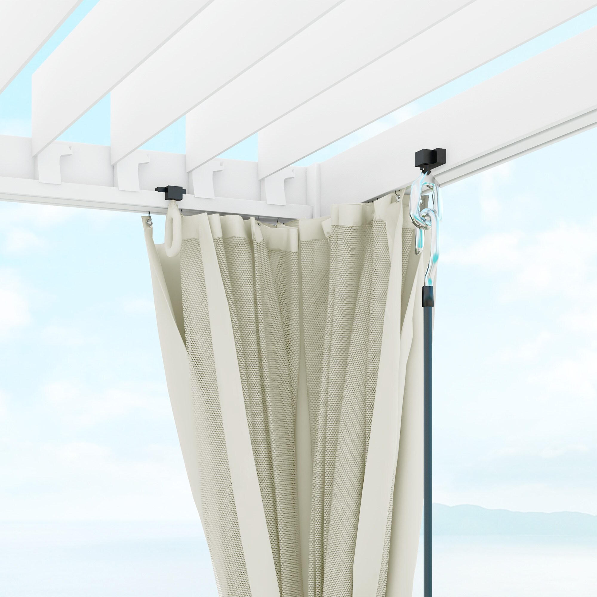 Outsunny 84C-509V00WT Wood-Resin-Gazebos - View #4