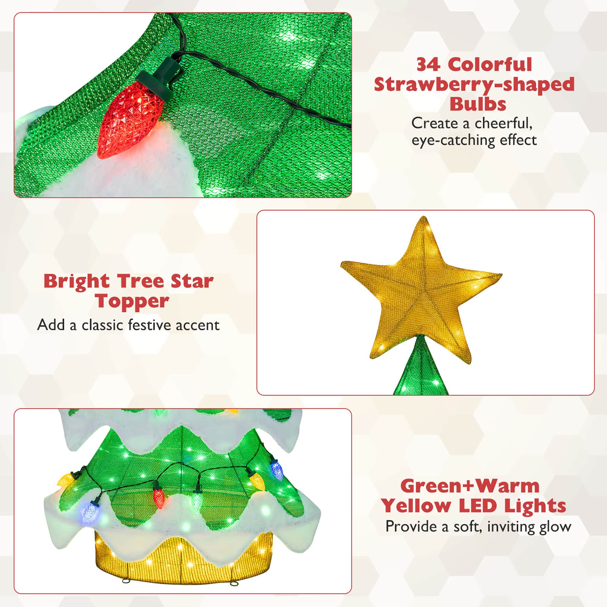 Costway HCST10603 Table-Christmas-Decorations - View #5
