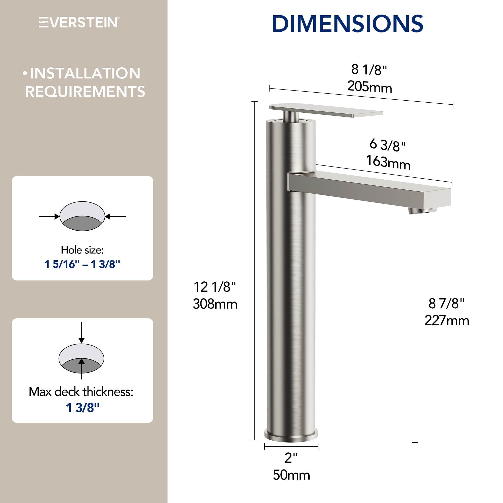 EVERSTEIN SFS-1123-NK Lavatory-Faucets - View #10