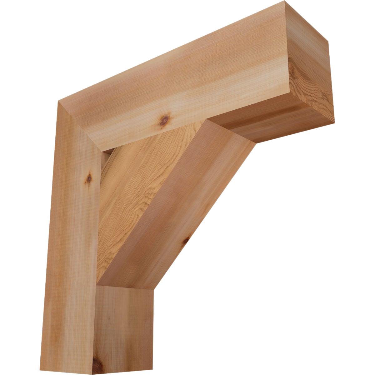 Ekena Millwork BKT06X22X22TRA05SWR Traditional block smooth 5-1/2-in x 22-in x 22-in Western Red Cedar Wood Standard Bracket
