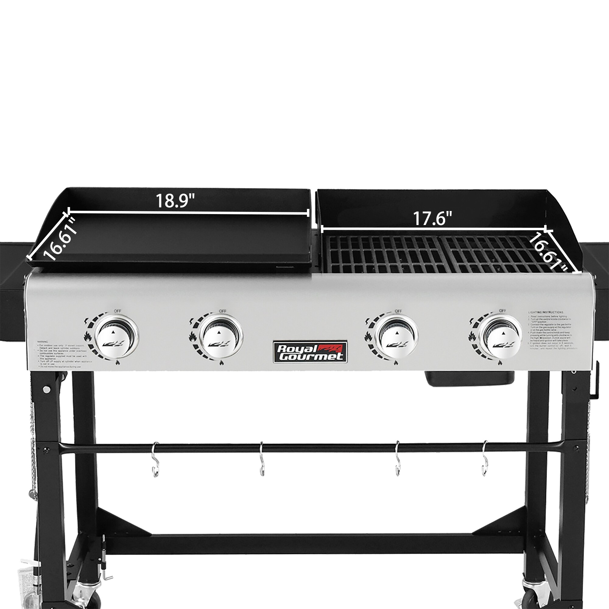 Gourmet Silver 4-Burner Liquid Propane Gas Grill in the Gas Grills department at Lowes.com