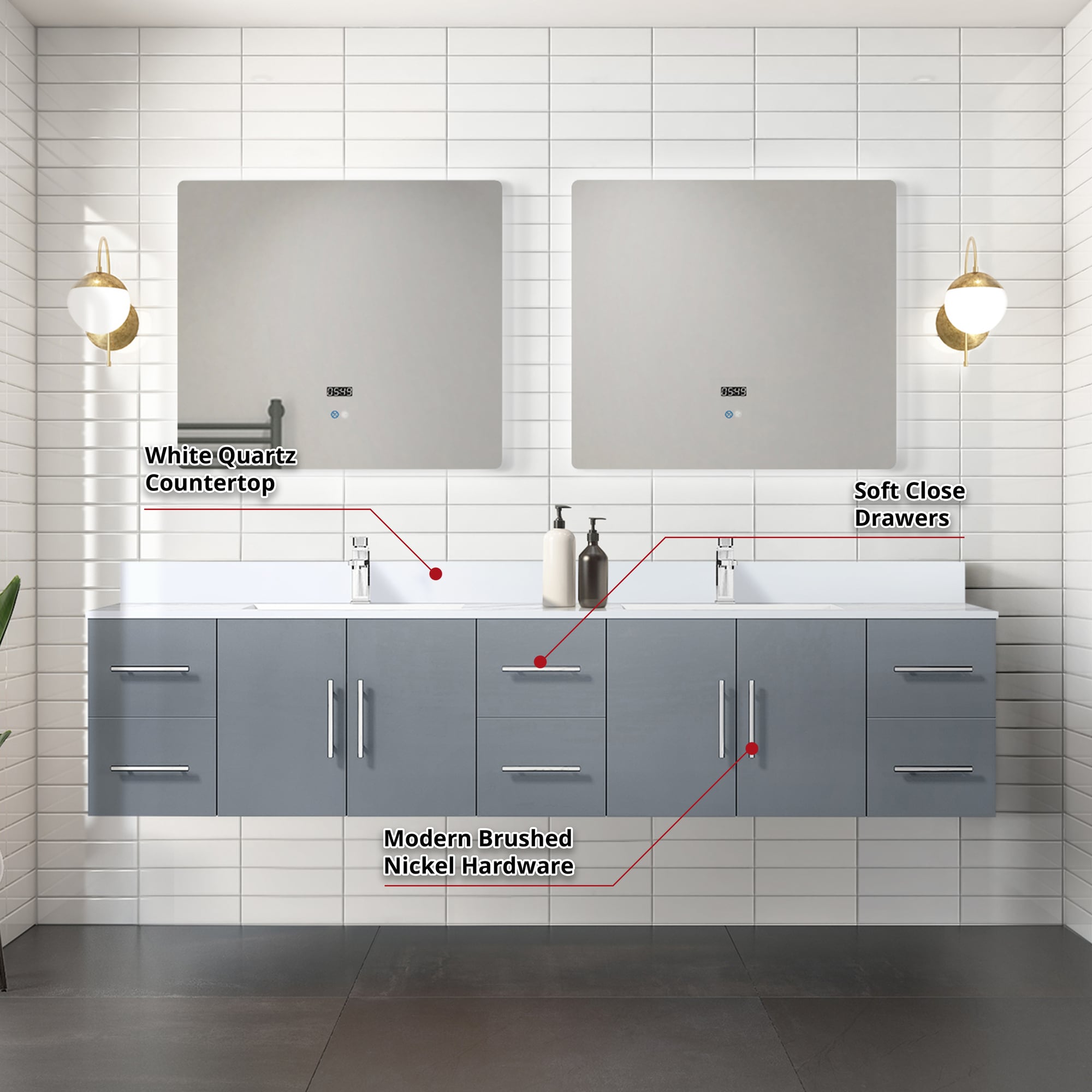 Lexora LVG84DB211 Bath-Vanity-Combo - View #5