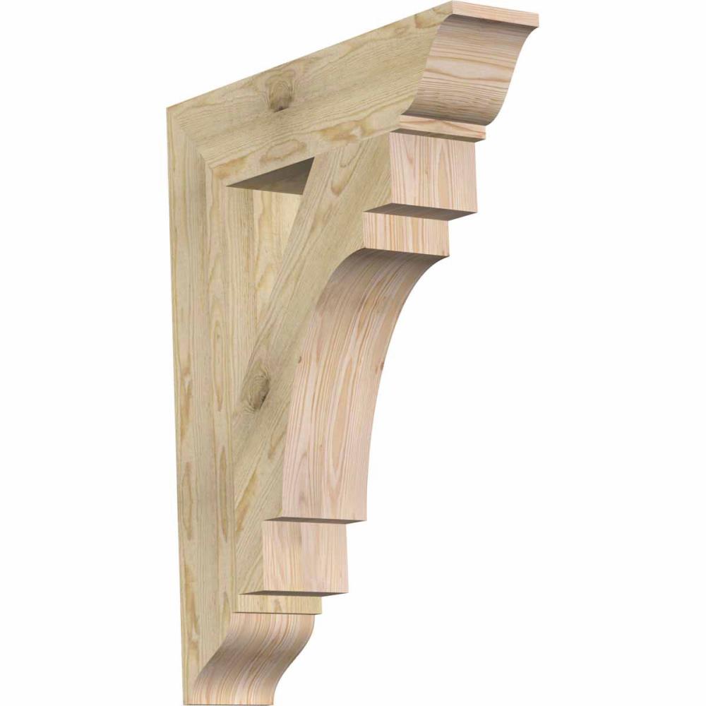 Ekena Millwork BKT06X28X36MRC01RDF Merced traditional rough sawn 6-in x 28-in x 36-in Douglas fir Brown Wood Standard bracket