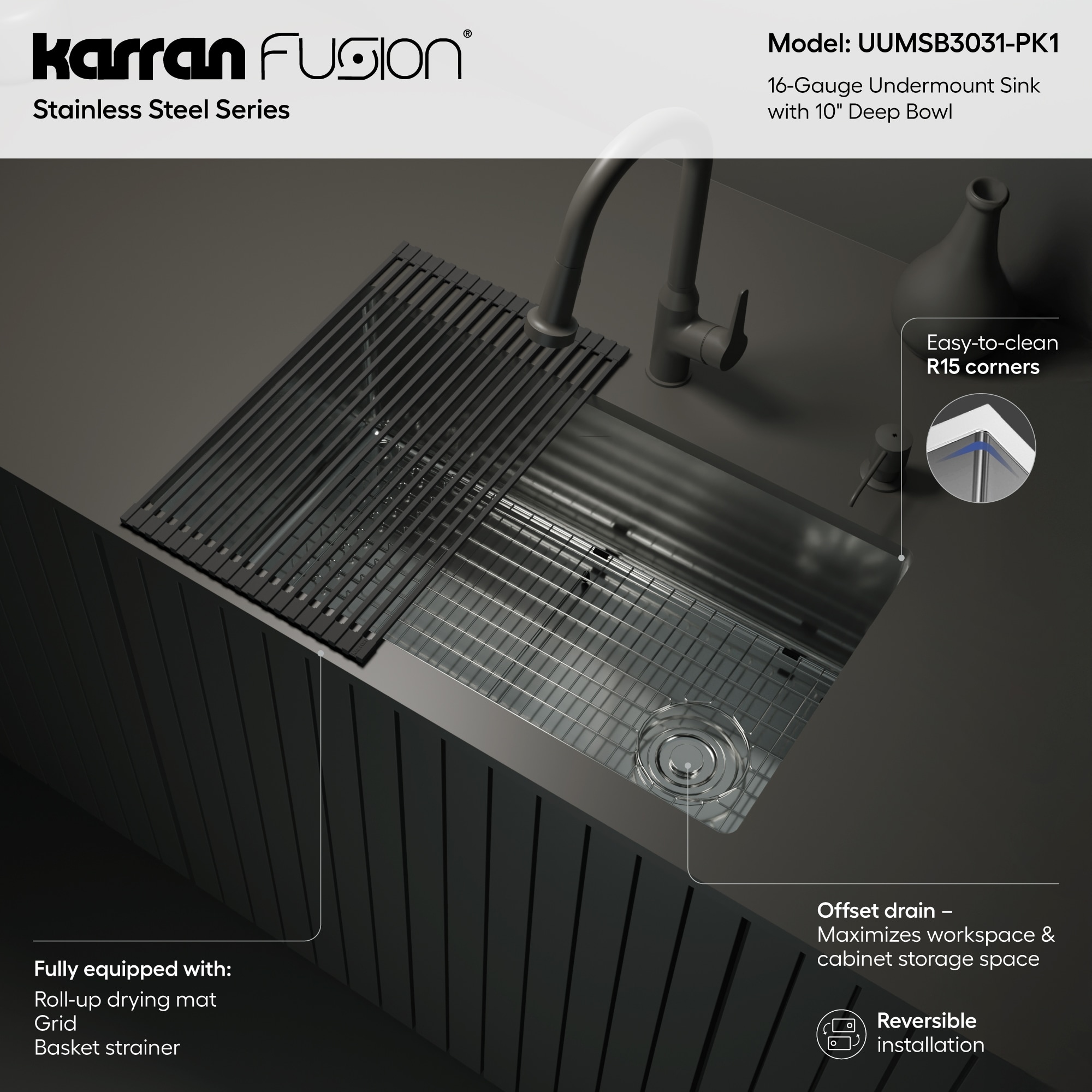 Karran UUMSB3031-PK1 Kitchen-Sinks - View #4