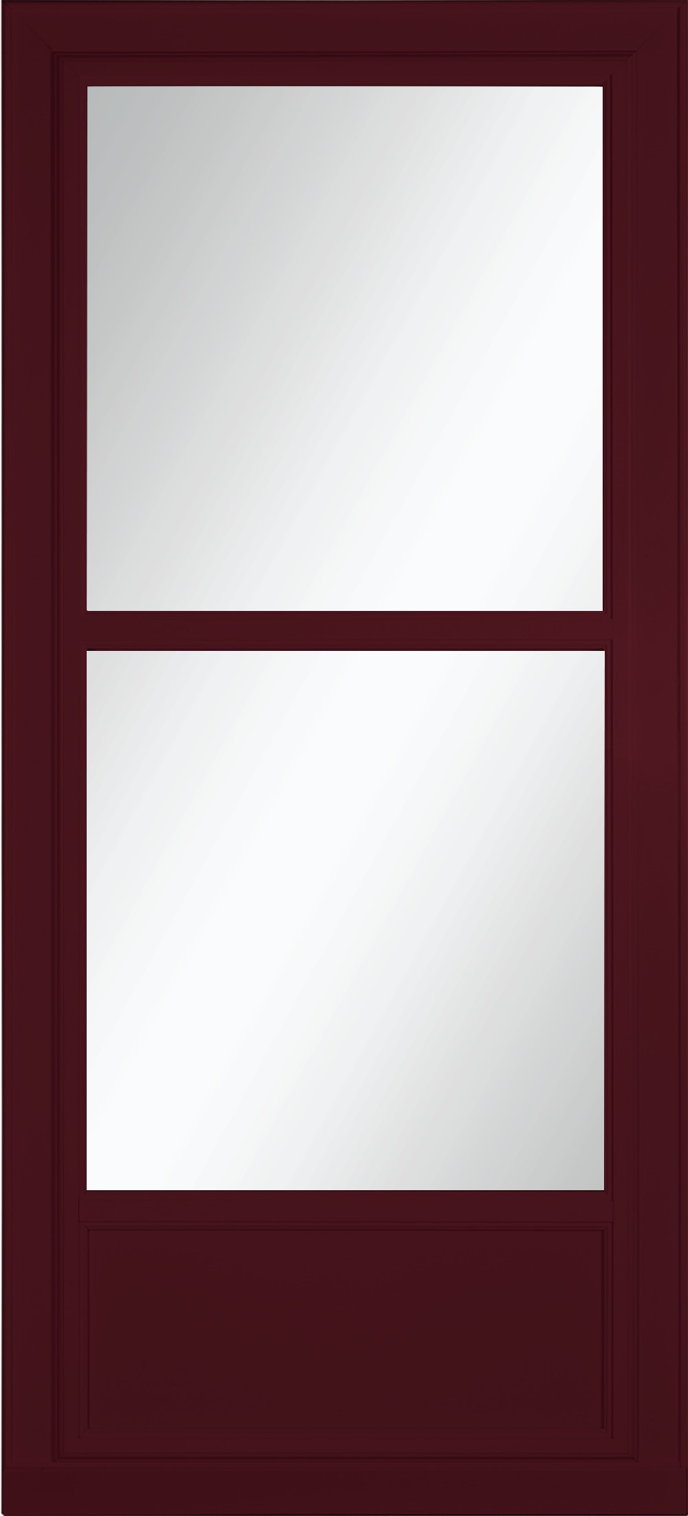 LARSON 14606101 Tradewinds Selection 32-in x 81-in Cranberry Mid-view Retractable Screen Aluminum Storm Door