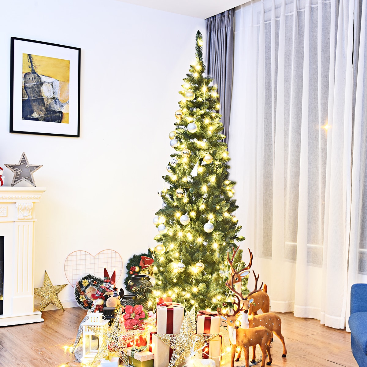 Costway CM22072 Artificial-Christmas-Trees - View #7