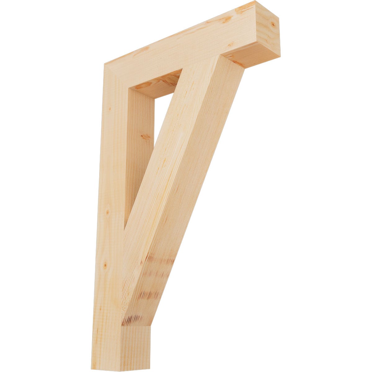 Ekena Millwork BKT04X20X32TRA05SDF Traditional block smooth 3-1/2-in x 20-in x 32-in Douglas fir Brown Wood Standard bracket