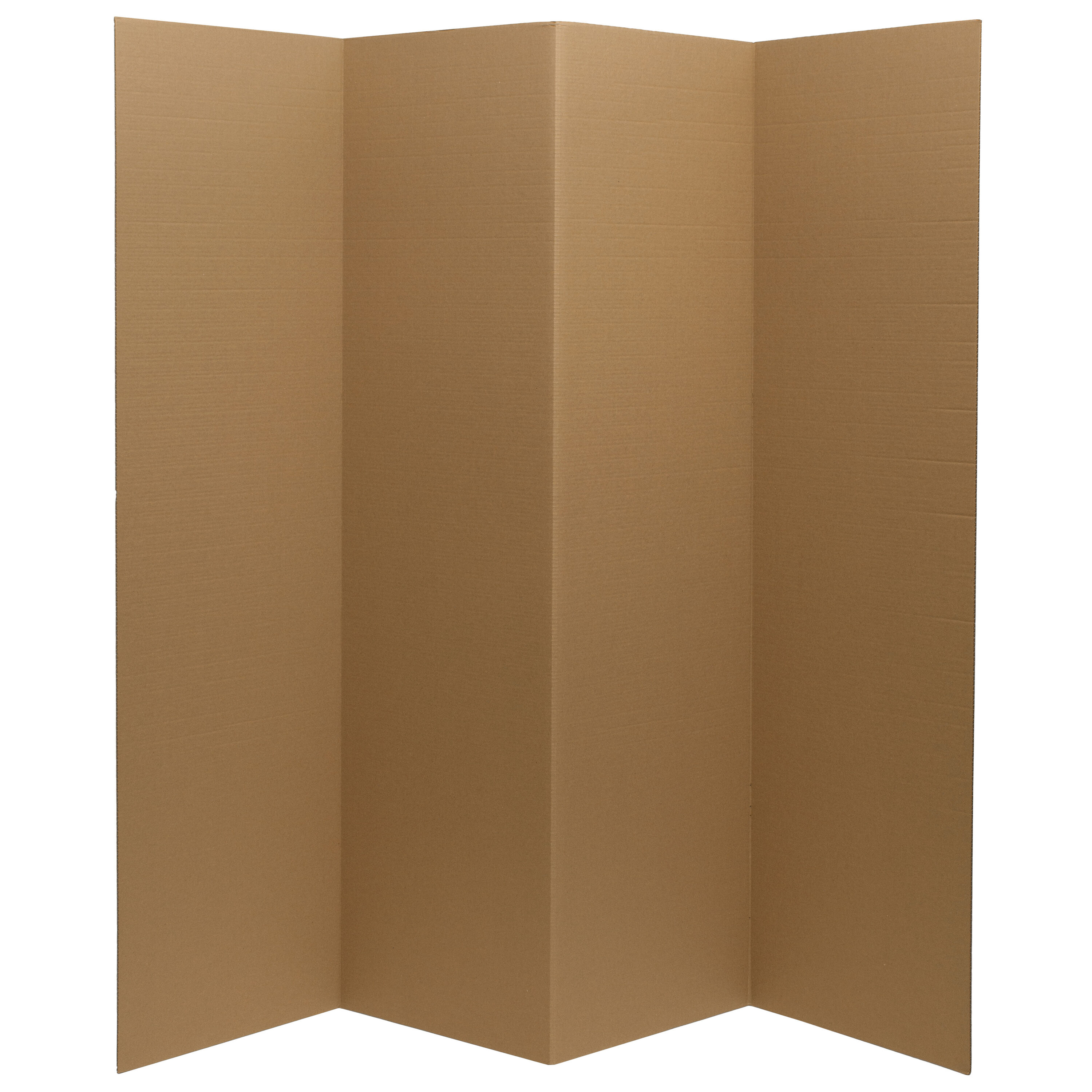 Oriental Furniture CAN-CARDB-4P 4 -Panel Cardboard Fabric Folding Contemporary/Modern Style Room Divider