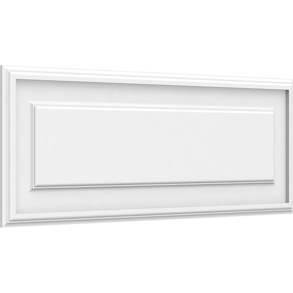 Ekena Millwork WALP34X12X062LEG 34-in x 12-in Smooth Paintable/Stainable White PVC Fretwork Wall Panel (