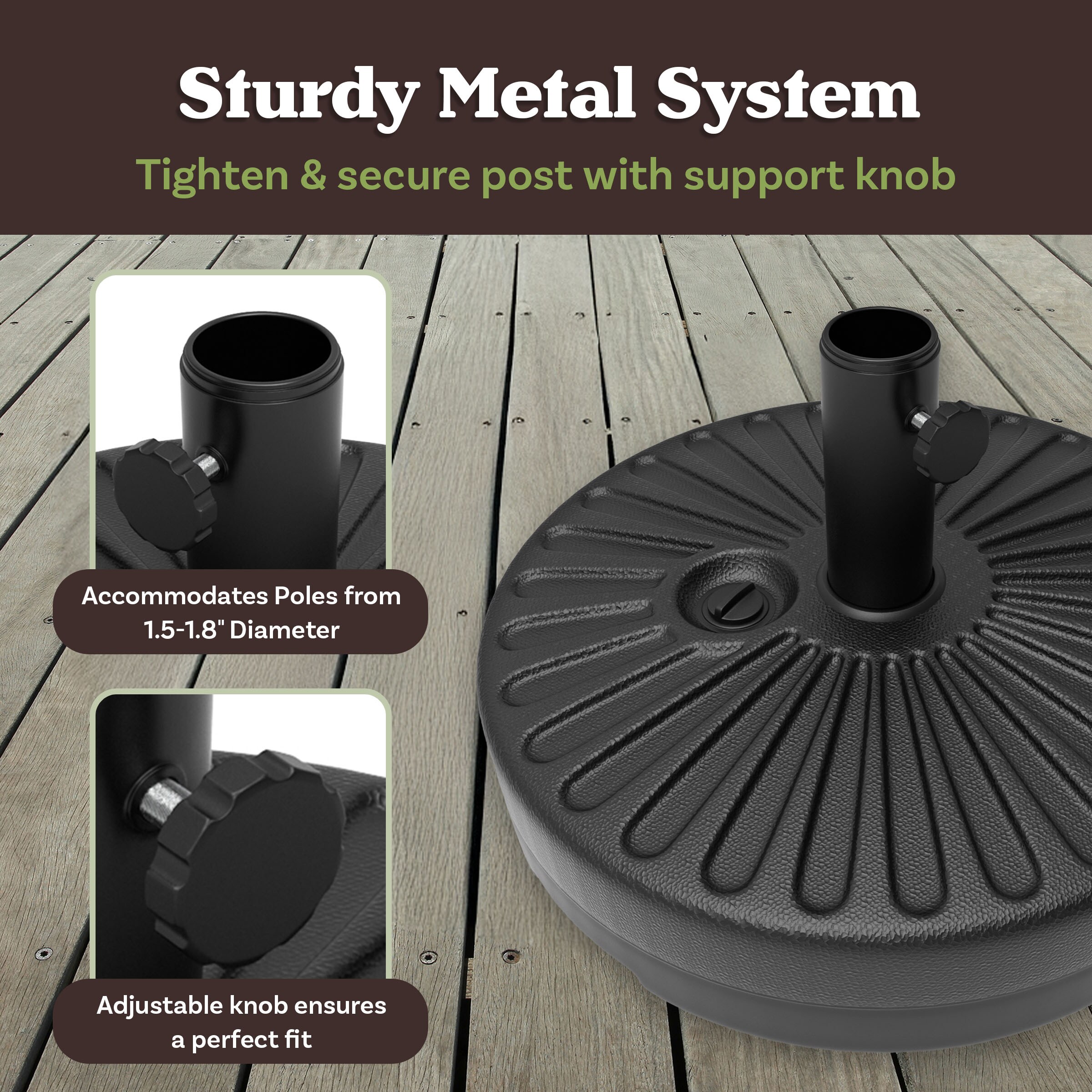 Nature Spring 987282XFI Umbrella-Bases - View #4