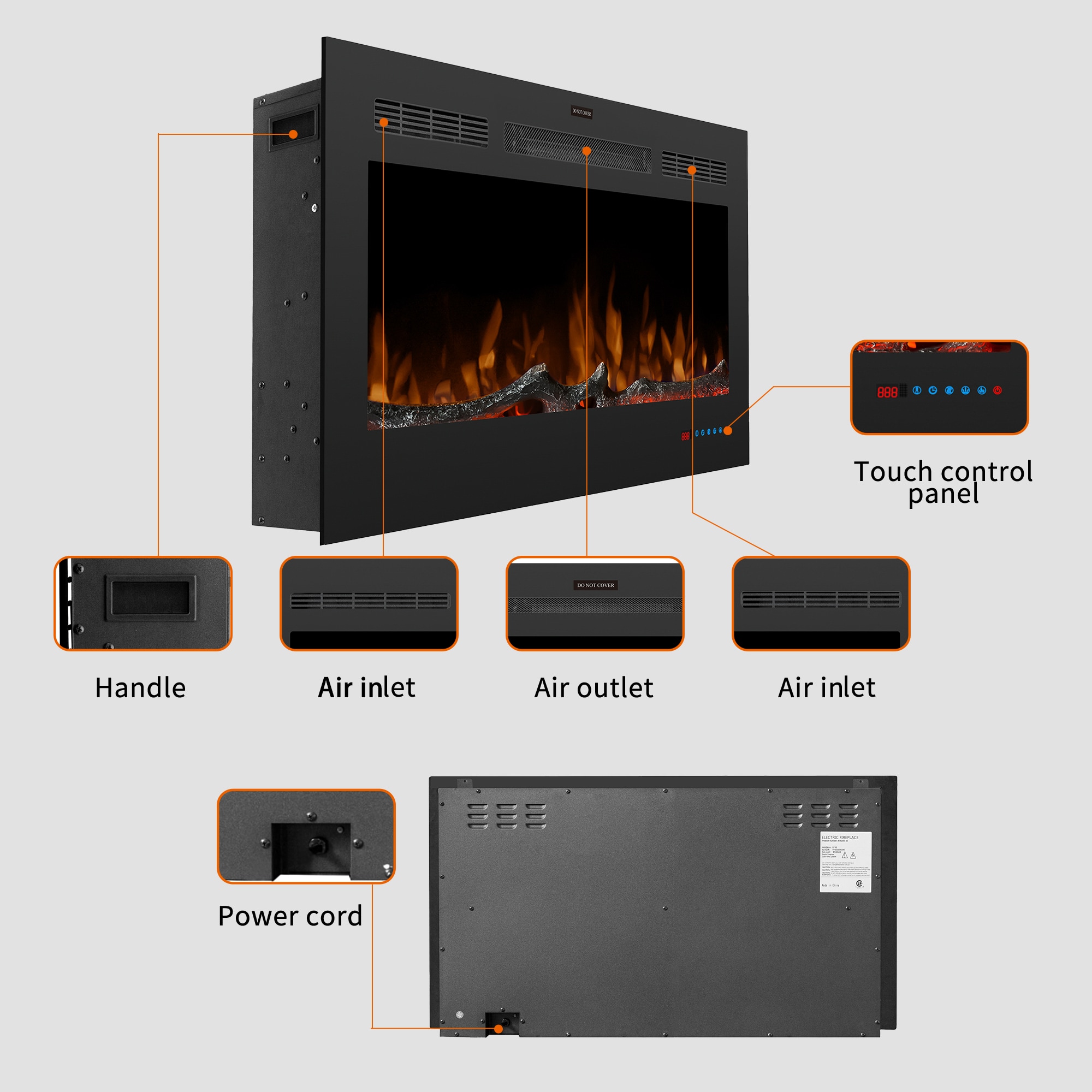 CASAINC TR-83136IN Electric-Fireplaces - View #15