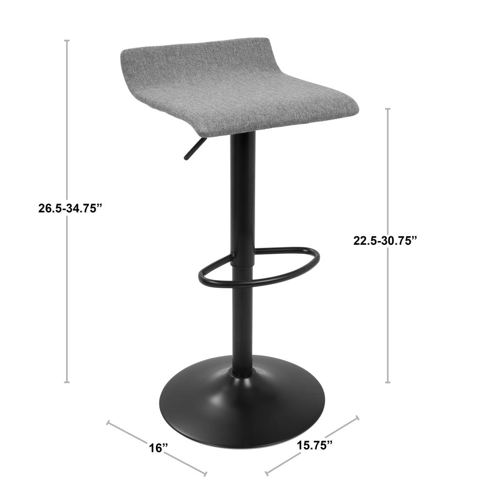 LumiSource BS-ALEXL BK+GY2 stools - View #8