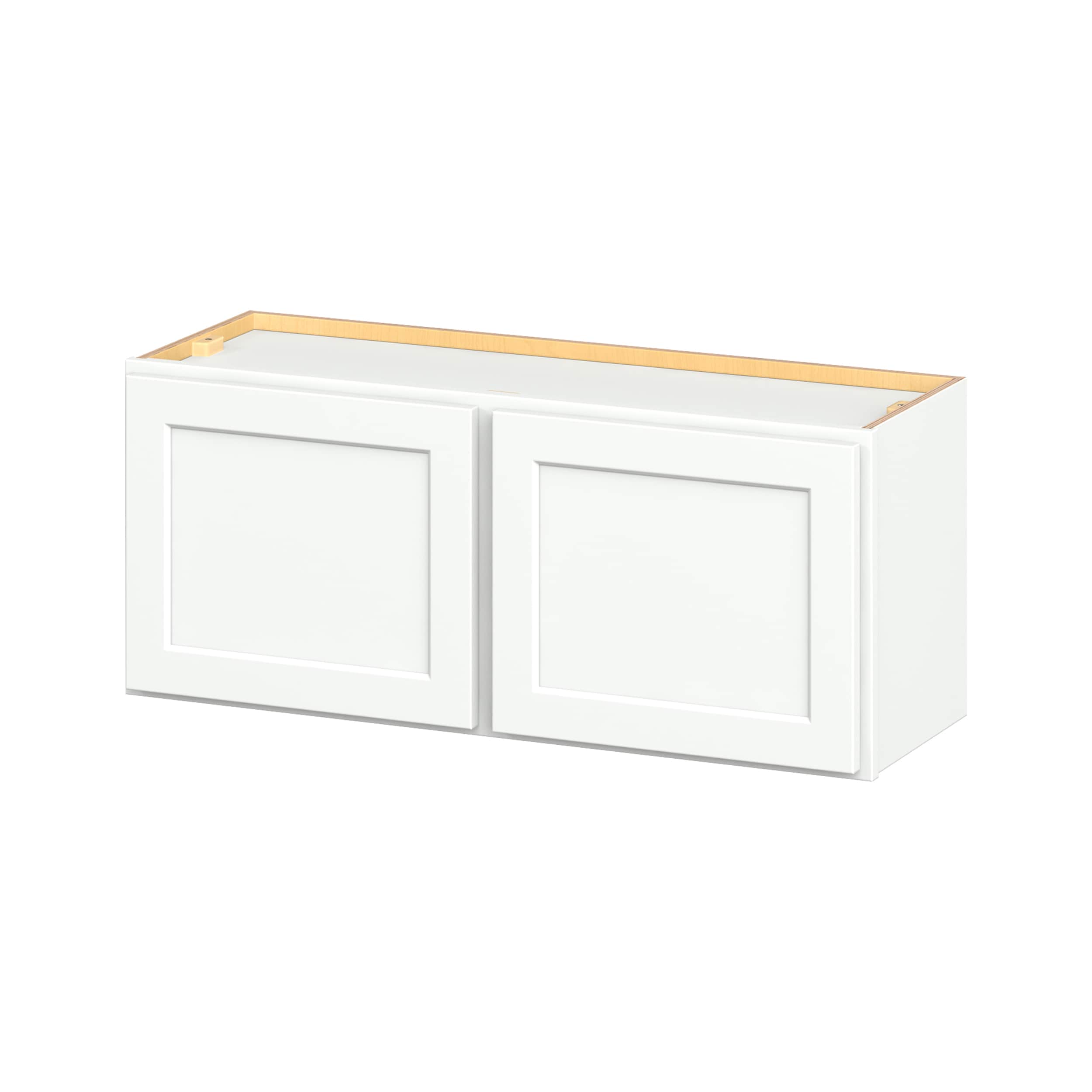 Hugo&Borg W3615-GL PRO Glendale 36-in W x 15-in H x 12-in D Pure White Wall Ready to assemble Plywood Cabinet (Recessed Panel Shaker)