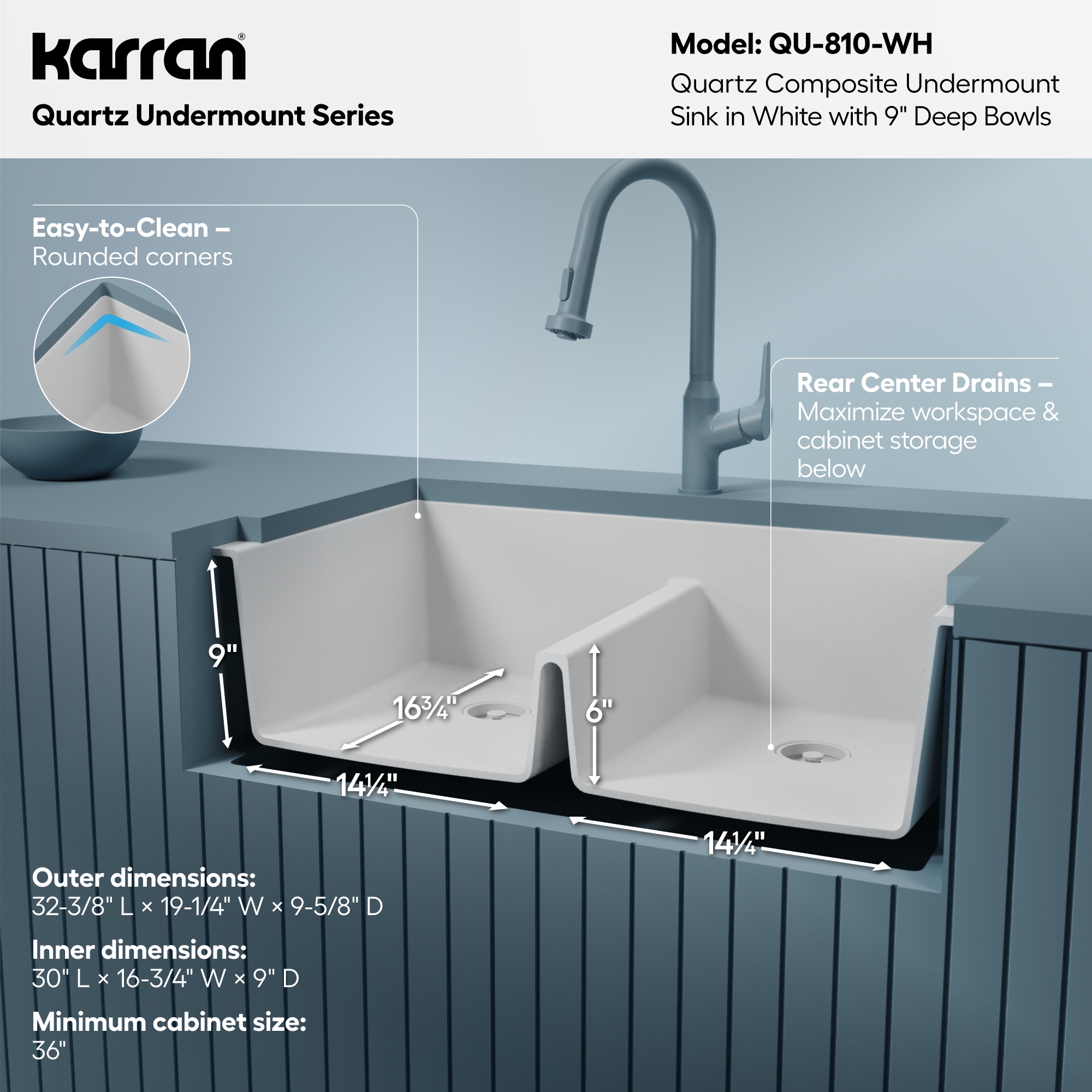 Karran QU-810-WH Kitchen-Sinks - View #7