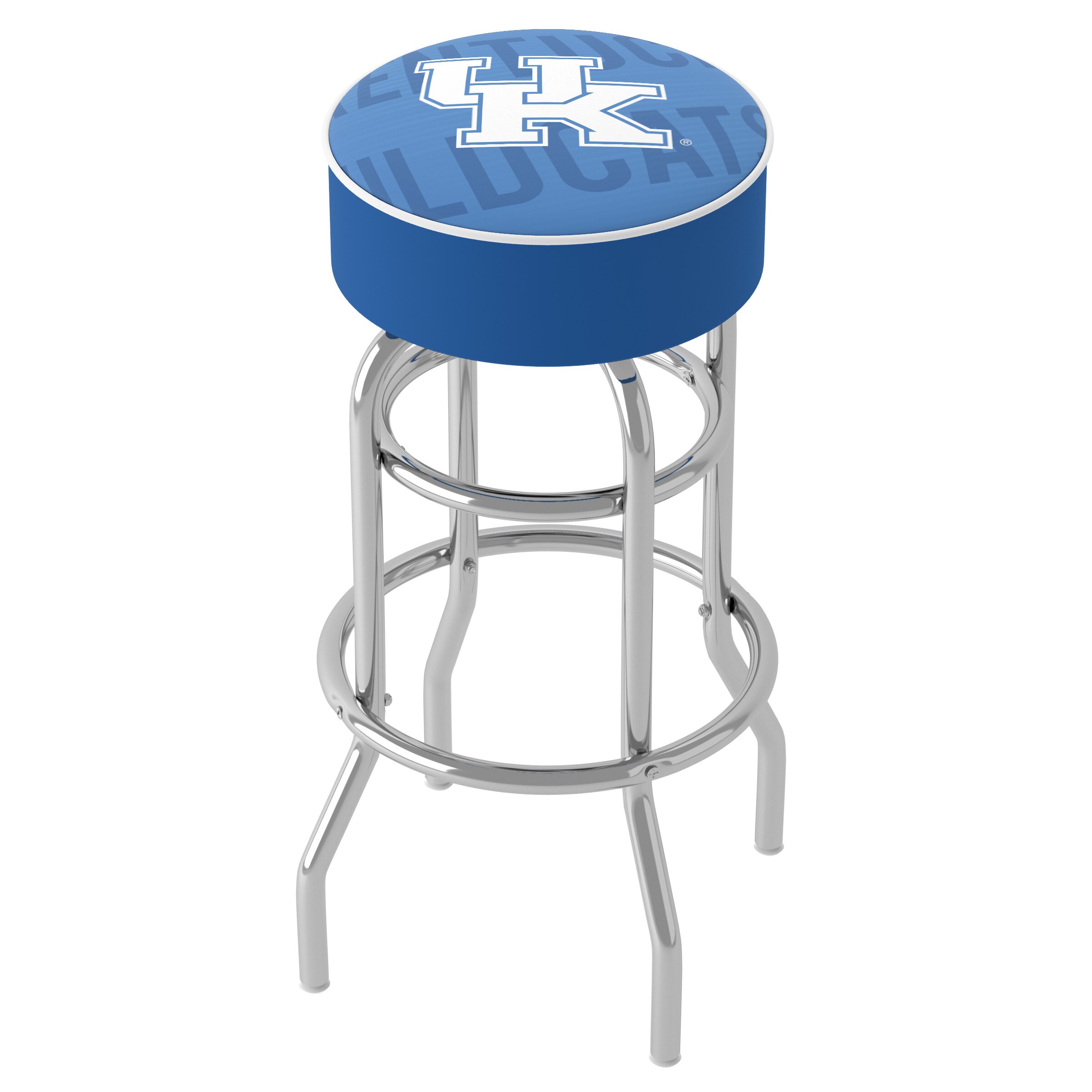 Trademark Gameroom KY1000-WM Kentucky Wildcats Bar Stools University of Kentucky 31.0-in H Bar height Round seat Upholstered Swivel Metal Bar Stool