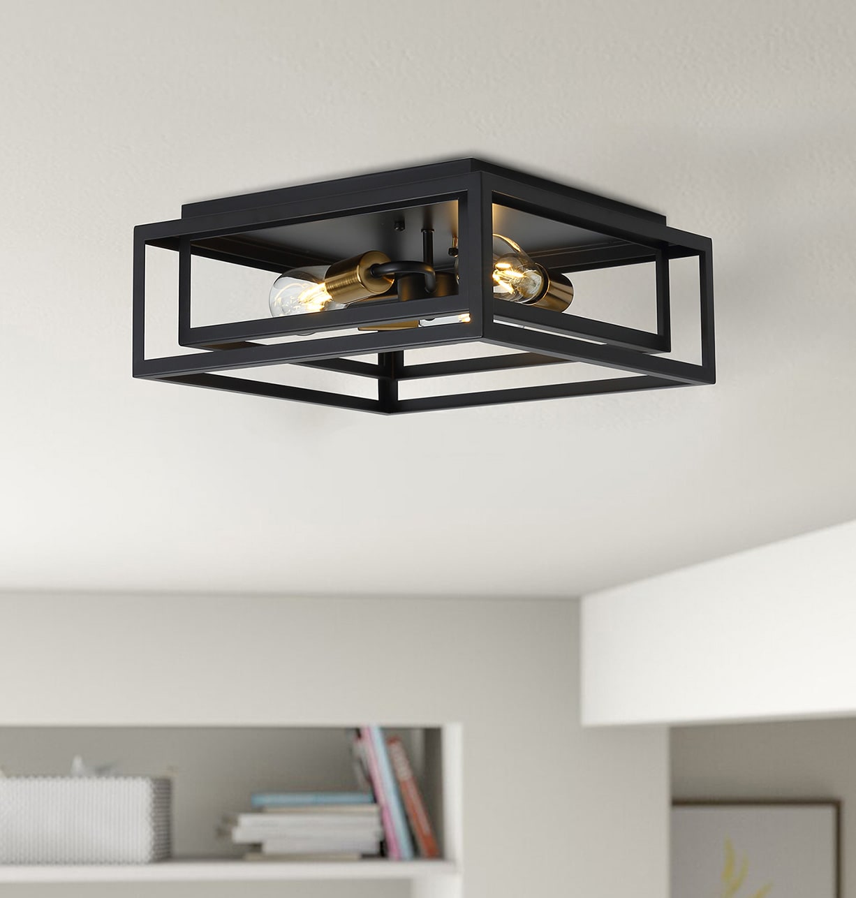 Aiwen 3-Light Black Flush Mount Light ENERGY STAR in the Flush Mount ...