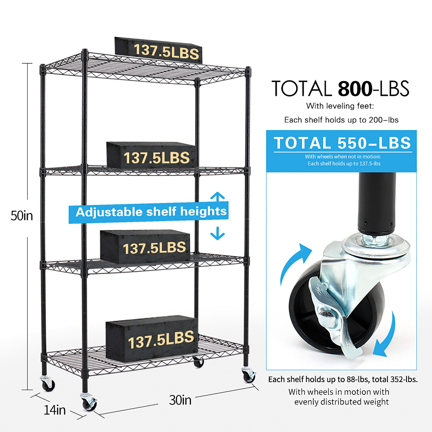 EFINE RL200-4W Free-Standing-Shelving - View #7