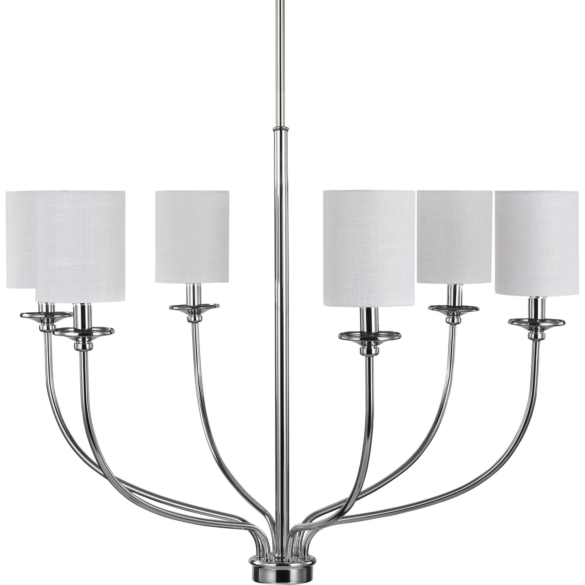 Bonita Six-Light Polished Chrome Drum Shade Chandelier