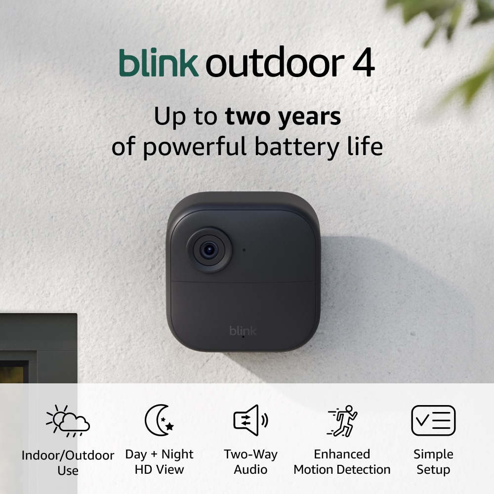 Blink Outdoor 4 — Wireless Smart Security Camera, Two-year Battery, 1080p HD Day and Infrared Night Live View, Two-way Talk — 5 Camera System B0B1N4LM4J Sansujyuku sansujyuku.com