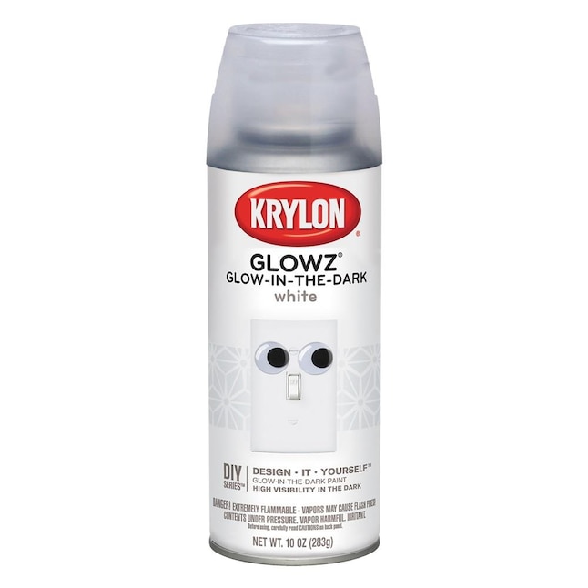 Krylon Glowz Glowz-Pack Flat White Glow In The Dark (NET WT. 10-oz) at