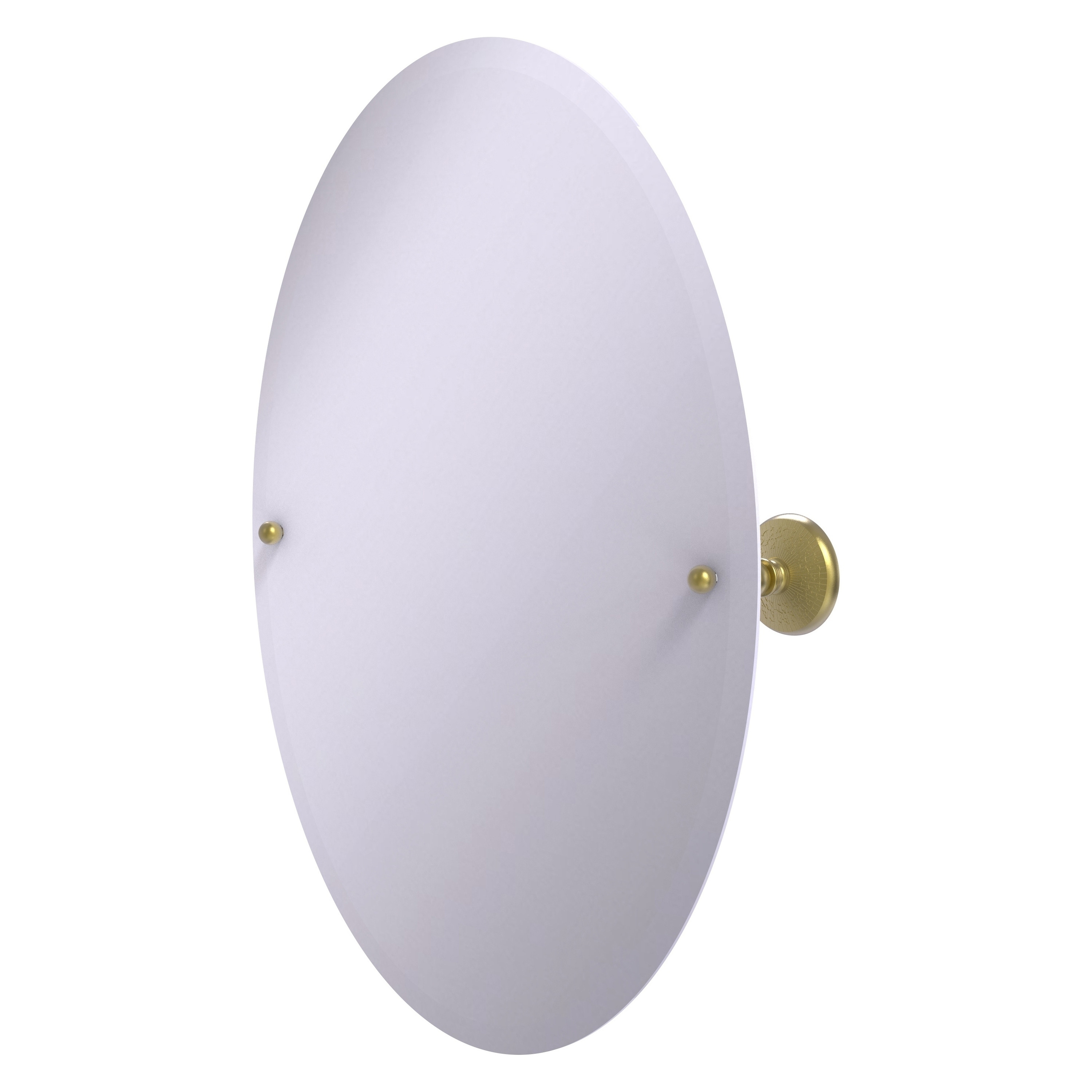 Allied Brass PMC-91-SBR Prestige Monte Carlo 21-Inches x 28-Inches Beveled Frameless Oval Tilting Bathroom Vanity Mirror ( Satin Brass )