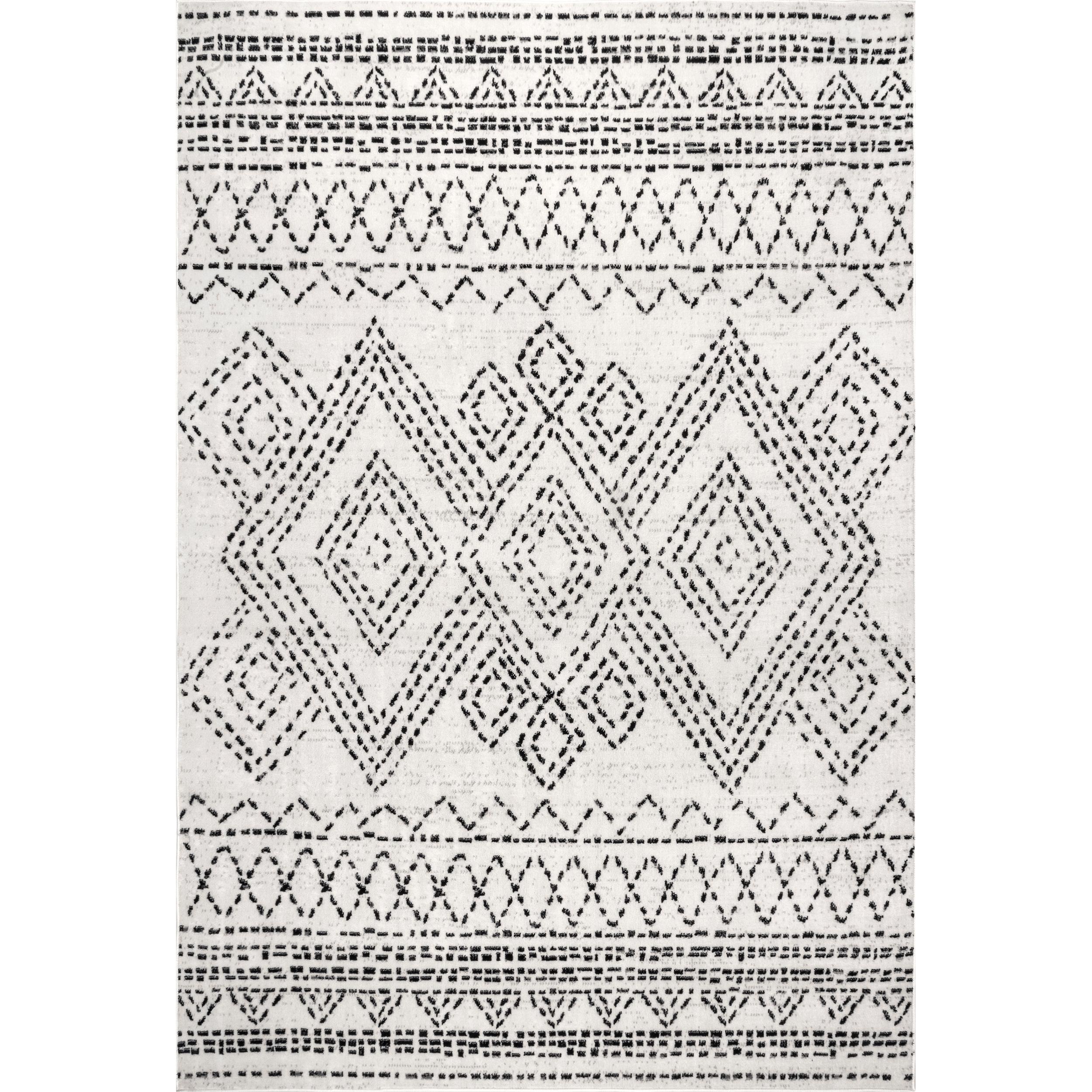 nuLOOM ECRK16A-2808 Creek 2 x 8 (ft) Loomed Polypropylene Beige Rectangular Indoor Geometric Runner rug