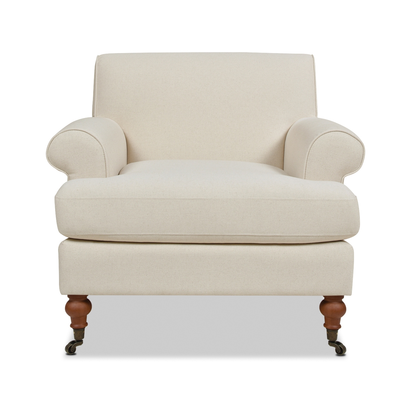 Jennifer Taylor Home 63360-1-MLB Alana Lawson Farmhouse Light Beige Linen Accent Chair