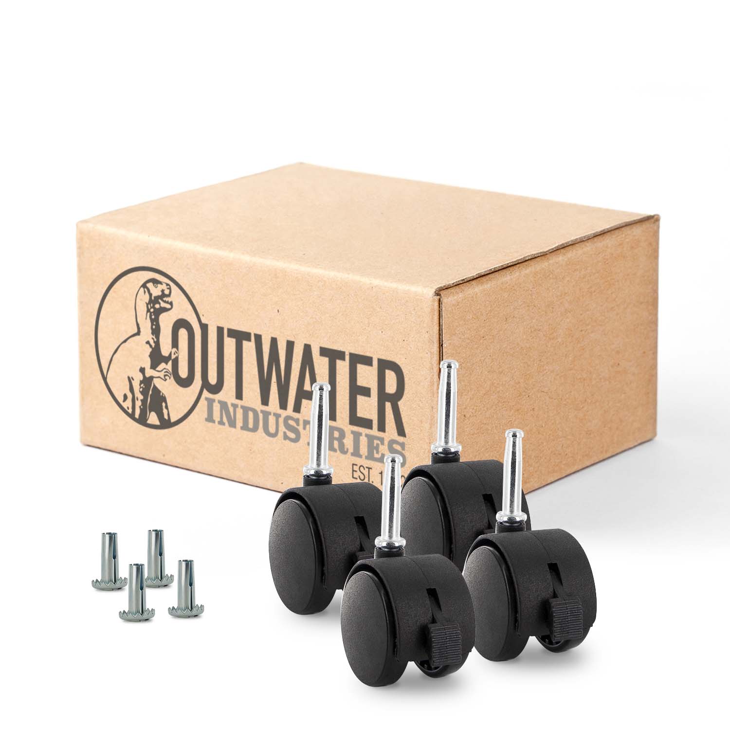 Outwater 3P1.14.00062 2-in Rubber Swivel Caster
