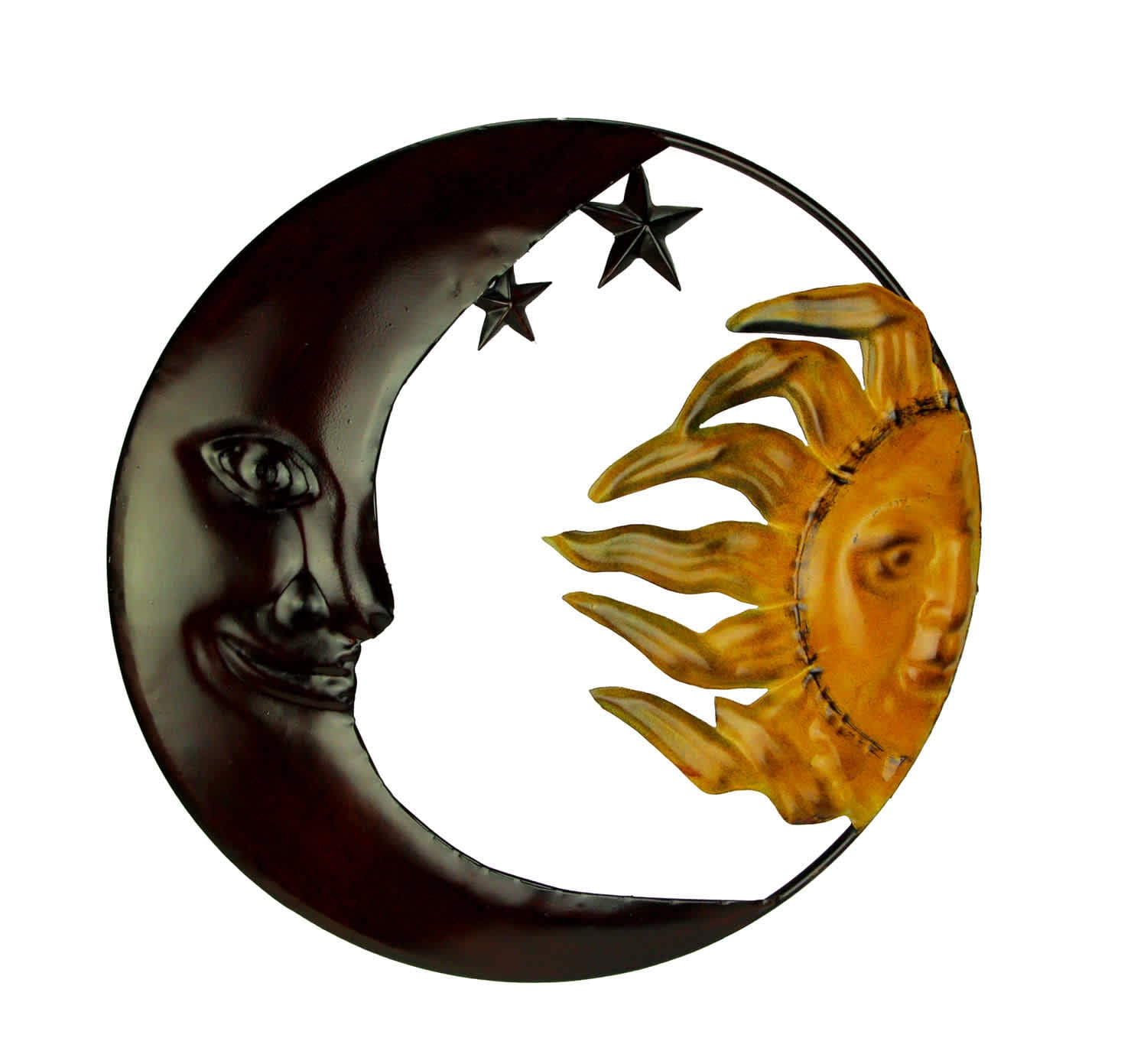 Mayrich Company 30132 Metal Art Celestial Sun and Moon Indoor Outdoor Wall Decor