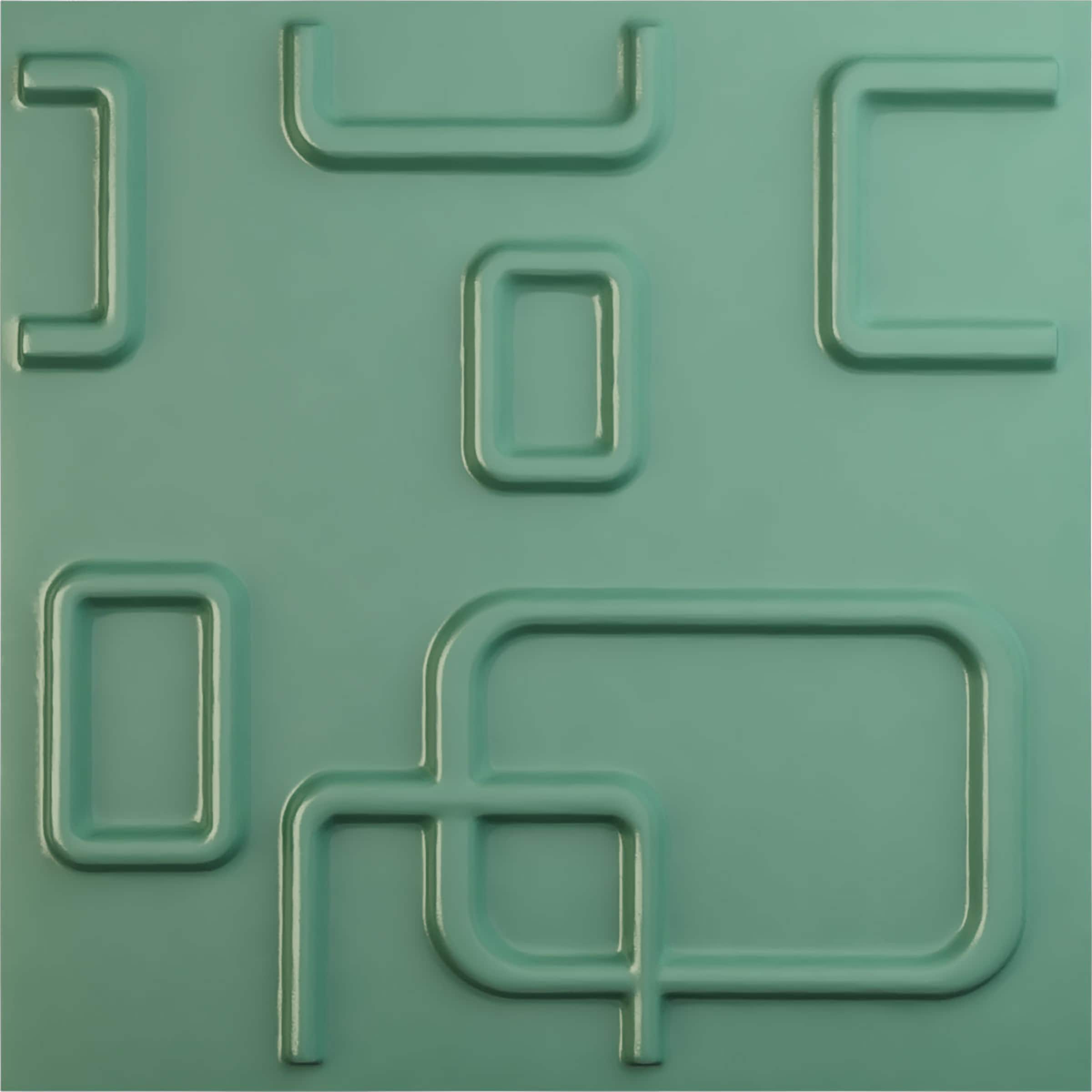 Ekena Millwork WP12X12OSFSM-CASE-12 11-7/8-in x 11-7/8-in Embossed Paintable/Stainable Green PVC Wall Panel ( 12 -Pack, Covers 11.76-sq ft )