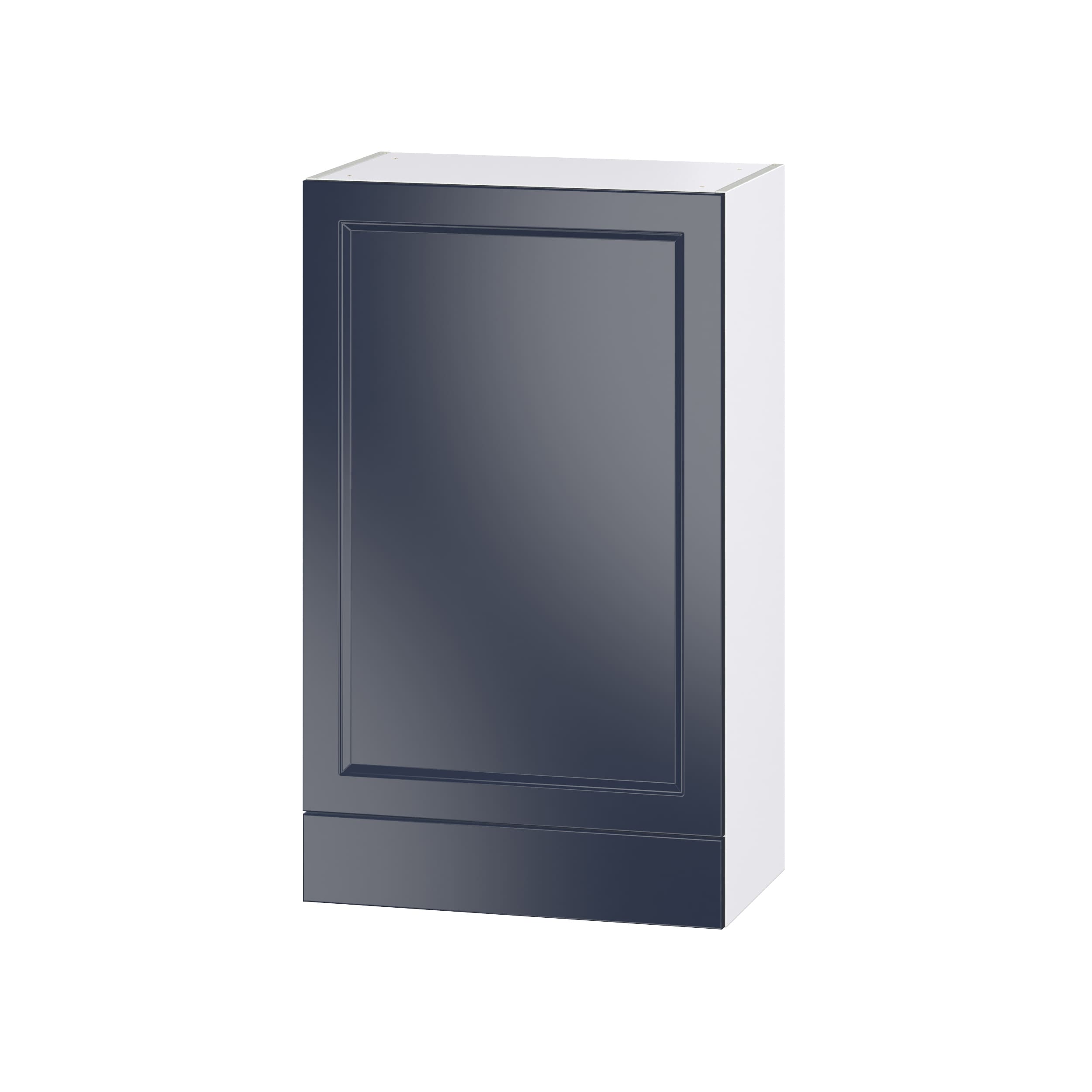 Hugo&Borg Lorette 18-in W x 40-in H x 14-in D Navy Blue Wall Fully Assembled Cabinet (Recessed Panel Shaker Door Style)