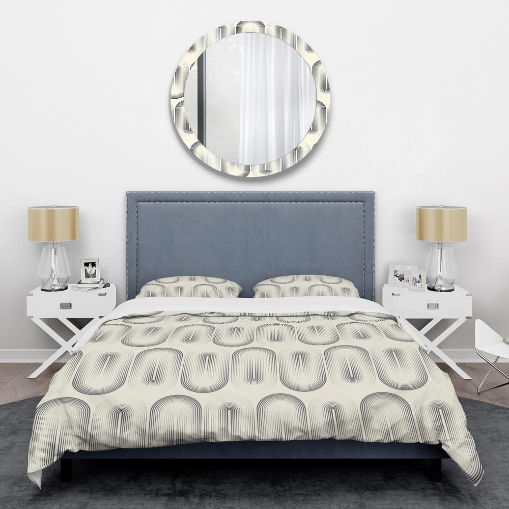 Designart BED24130-K 3 -Piece Gray King Duvet cover Set