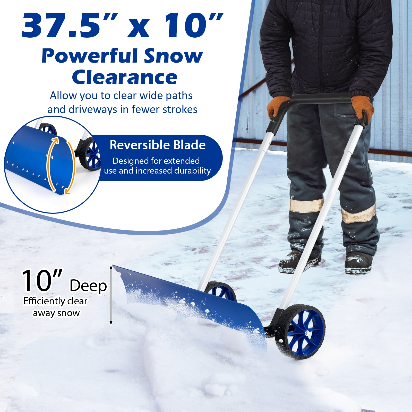 WELLFOR TWSG034-BL Snow-Shovels - View #6
