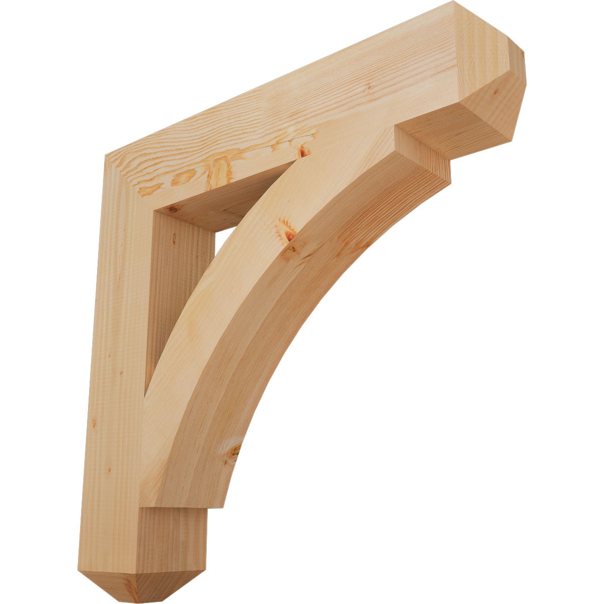 Ekena Millwork BKT06X32X32THR04SDF Thorton craftsman smooth 5-1/2-in x 32-in x 32-in Douglas fir Brown Wood Standard bracket