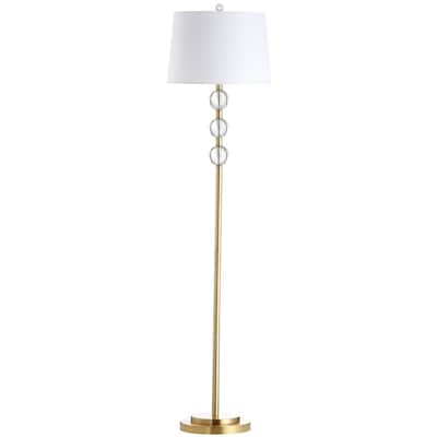 Dainolite Rose 62.5-in Aged Brass Shaded Floor Lamp in the Floor Lamps  department at Lowes.com