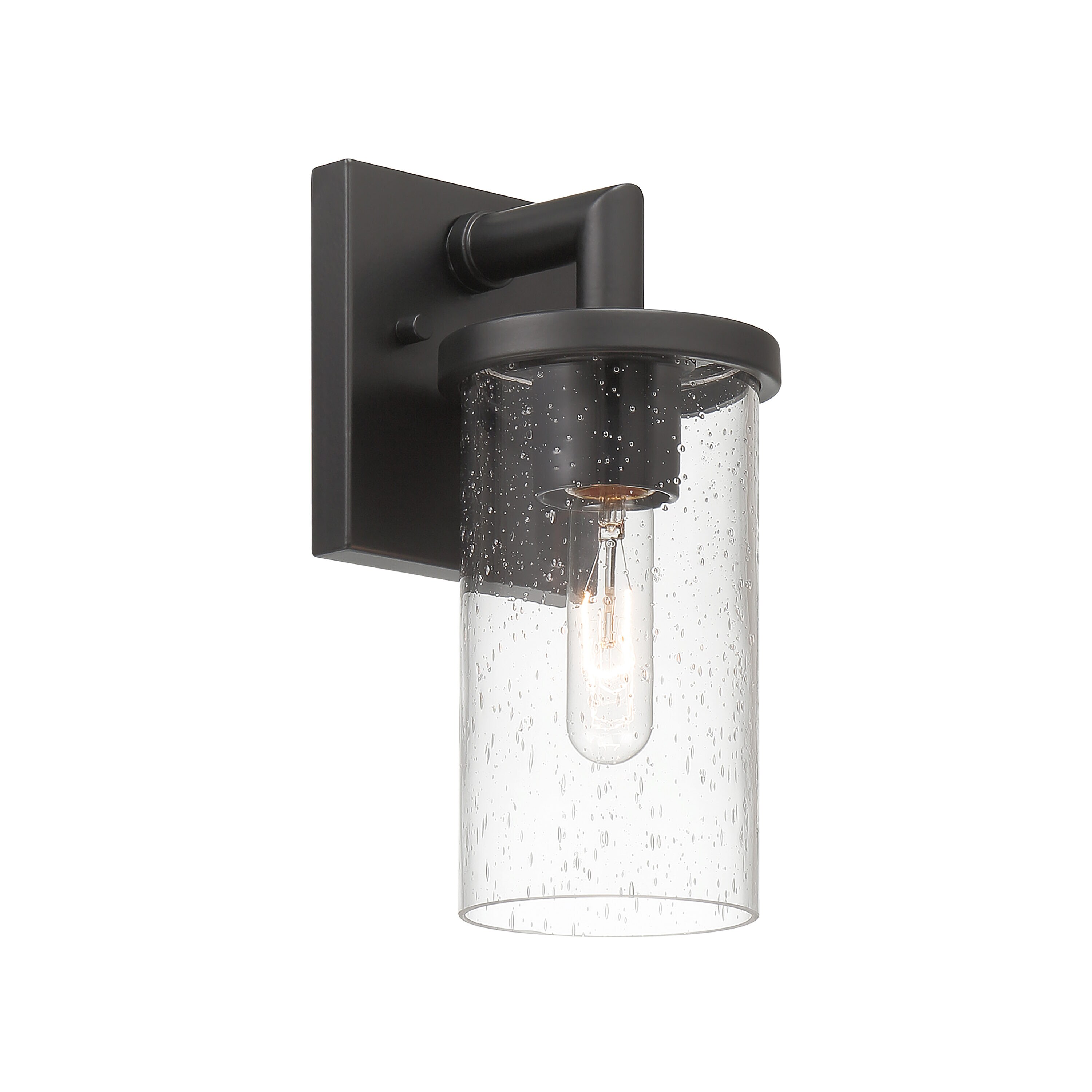 Otto Matte Black Transitional Outdoor Wall Lantern