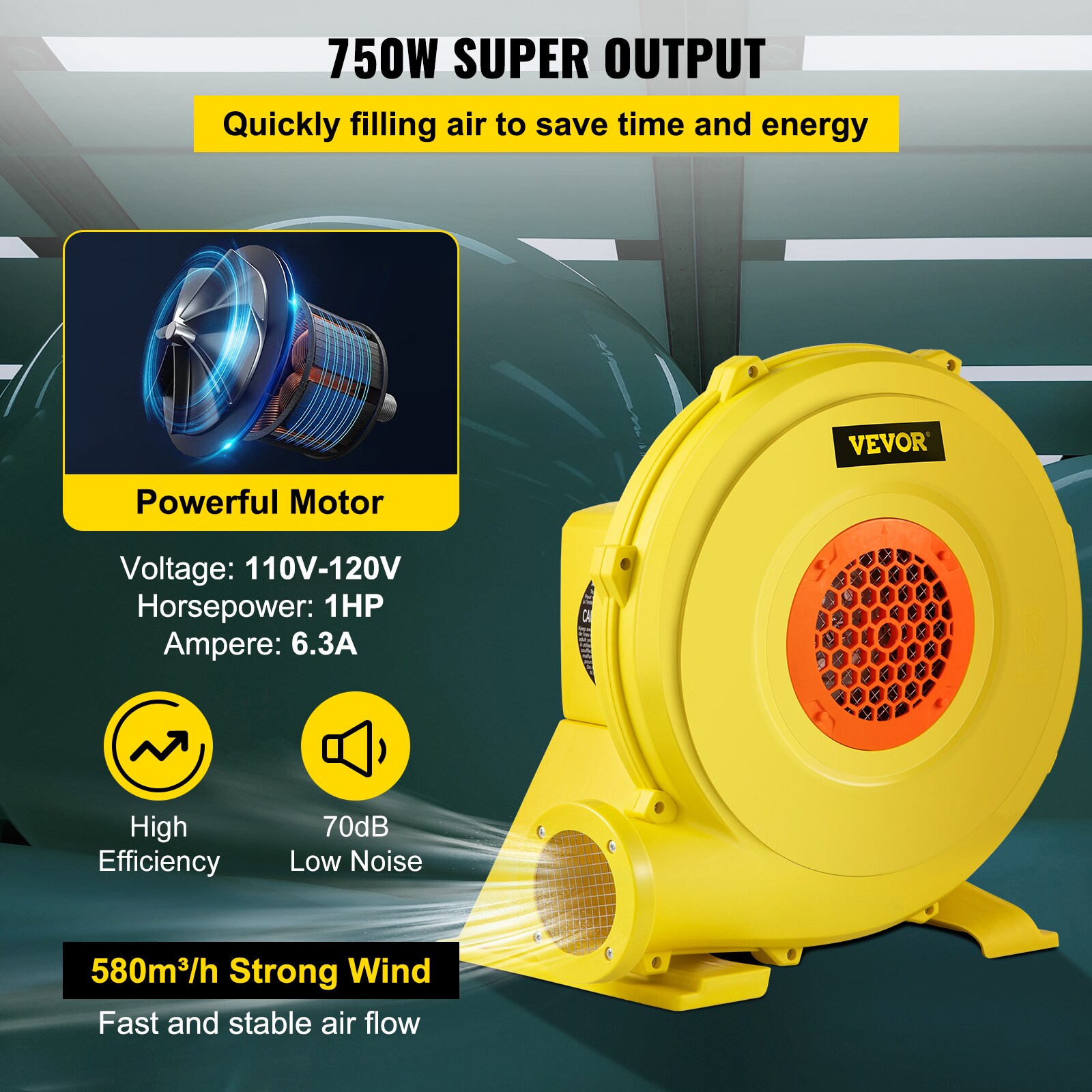 VEVOR QMFJM750W110VH5ITV1 Blower-Fans - View #4