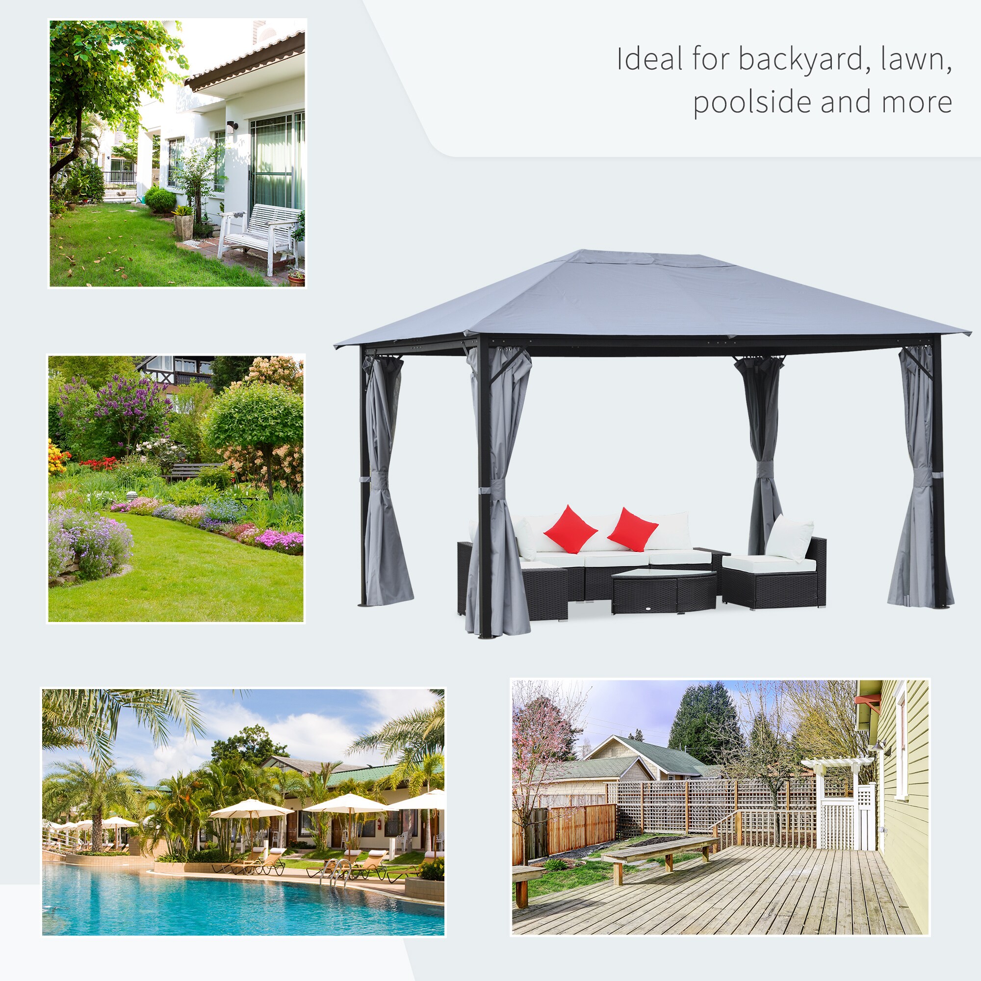 Forclover DASE-S00019 Wood-Resin-Gazebos - View #5