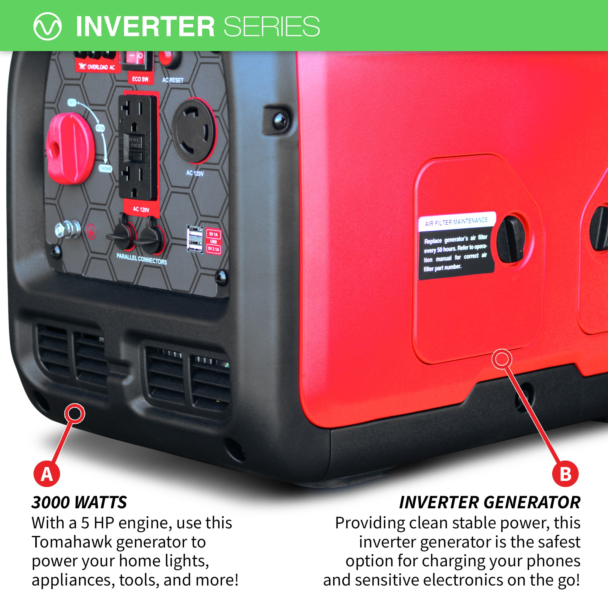 Tomahawk Power TG3000I Inverter-Generators - View #7