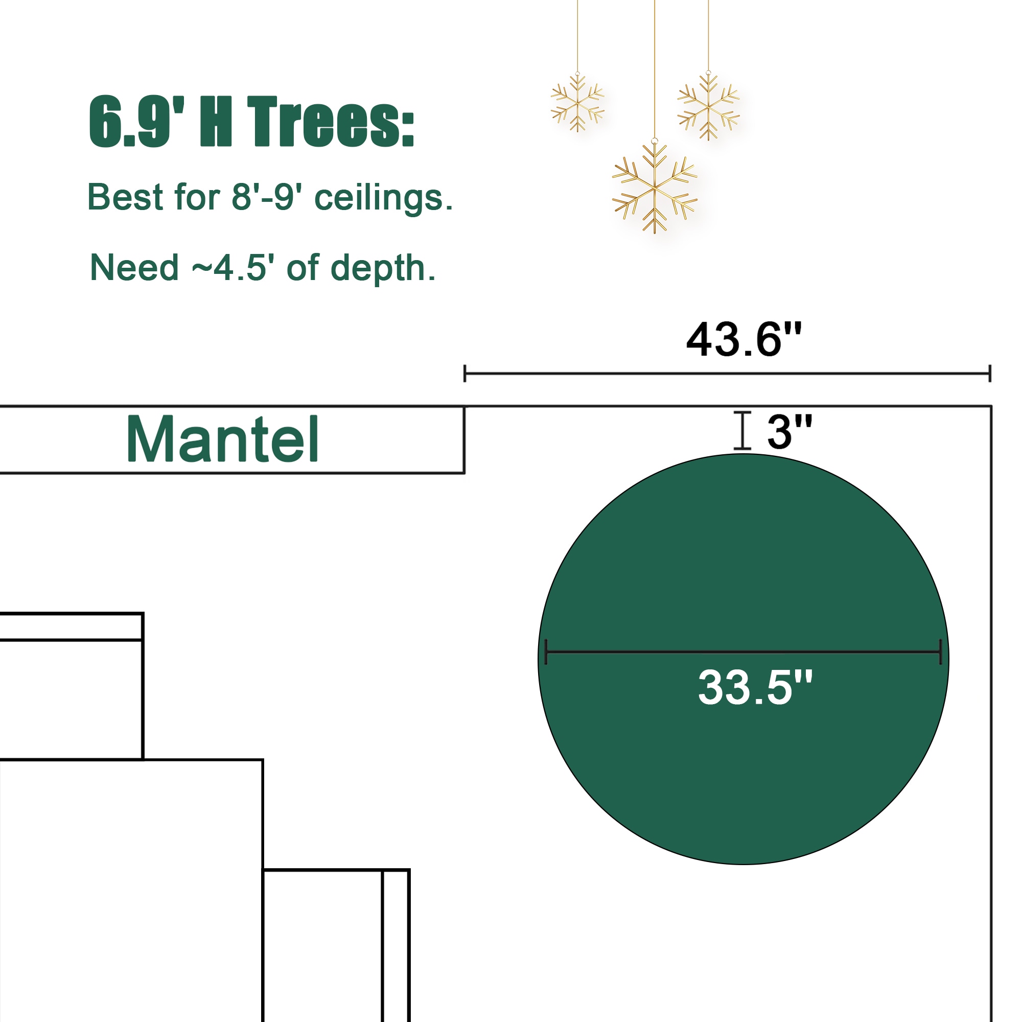 LuxenHome WHAP1782 Artificial-Christmas-Trees - View #8
