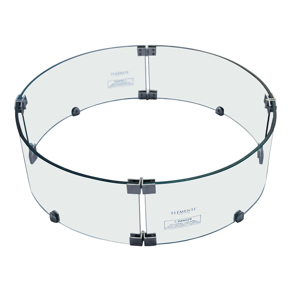 Elementi OFG104-WS-1 22-Inches Clear Glass Fire Pit Wind guard
