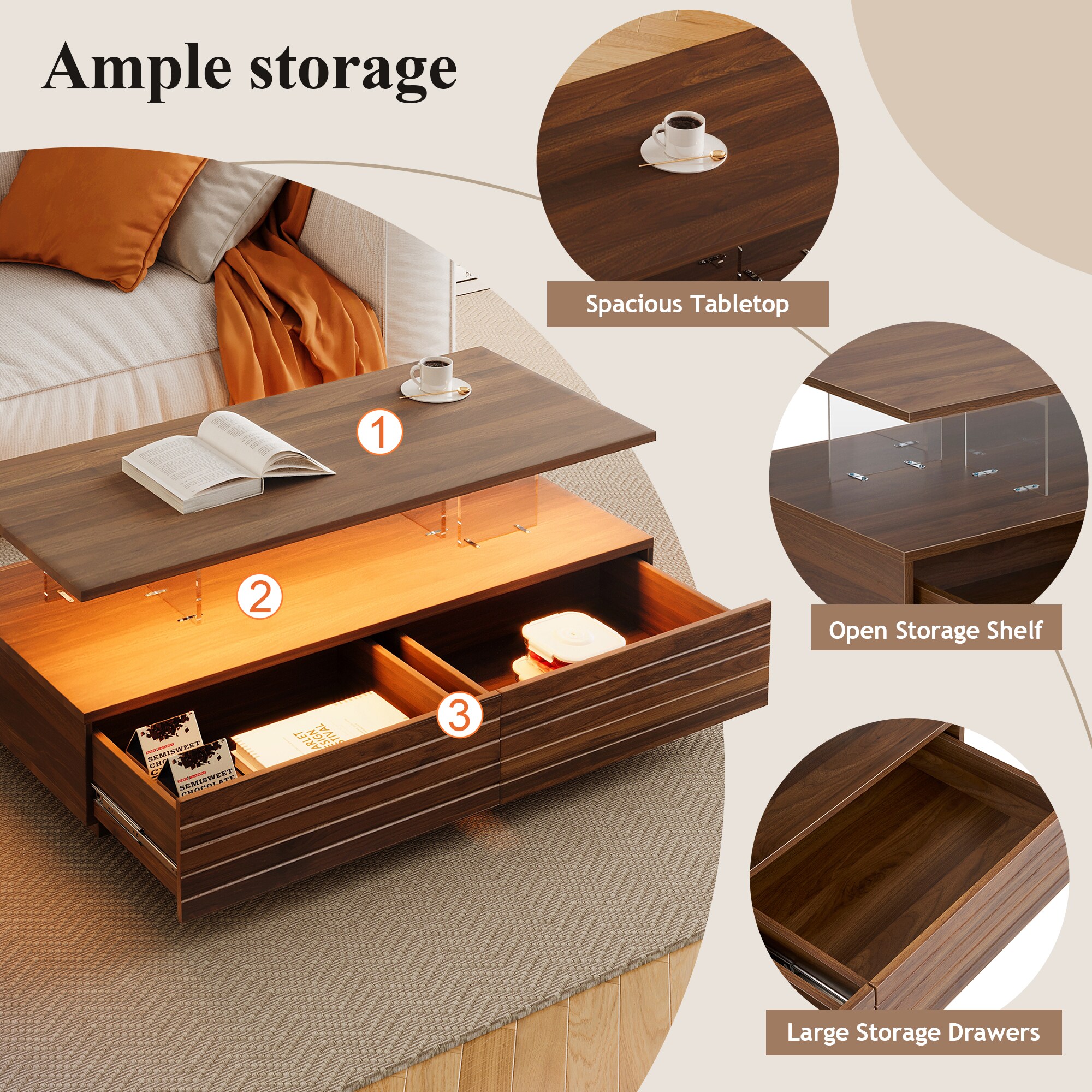 Wooakway FXLS0604-511Z122 Coffee-Tables - View #7