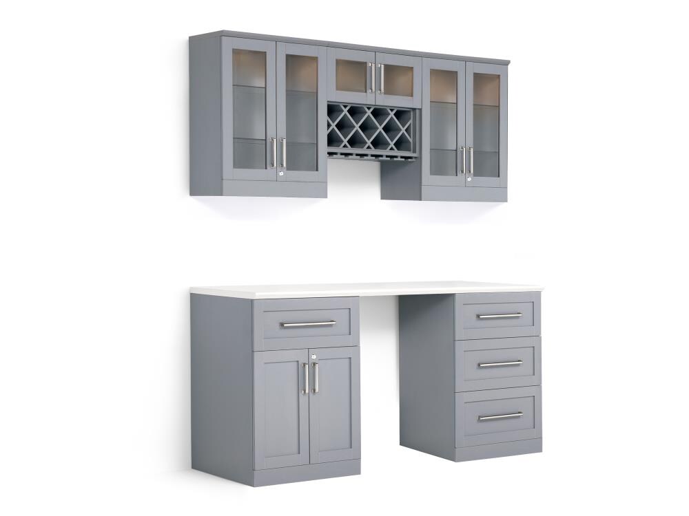 NewAge Products 60251 Home Bar 72-in x 85-in Rectangle Cabinet Bar